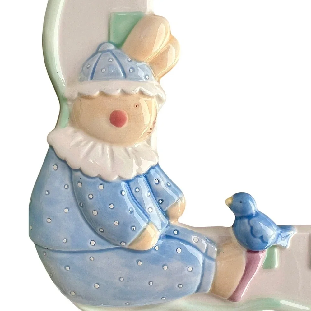 Picture Frame Ganz Ceramic Bunny‎ 4x6 Nursery Decor Garden Theme Mint Green